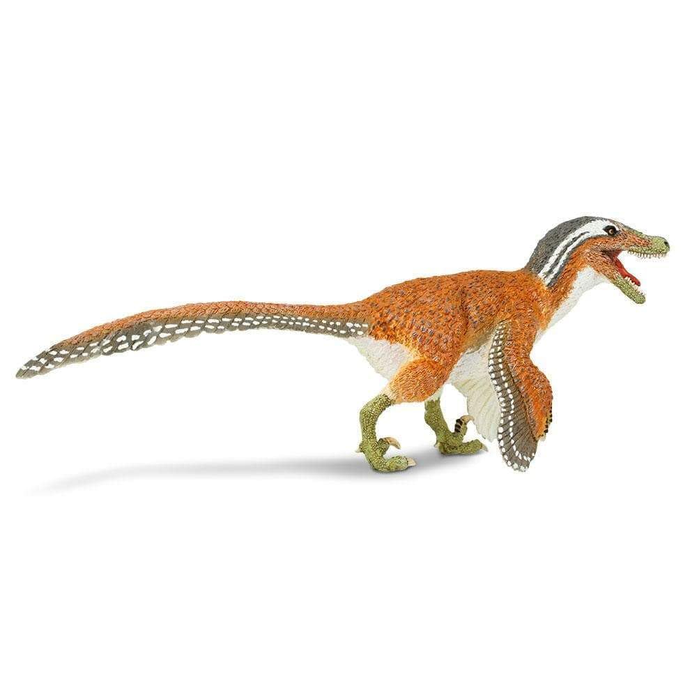 Safari Ltd feathered Velociraptor toy inspires imaginative play and discovery.