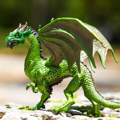 Safari Ltd Forest Dragon figurine side profile shows claws for heroic storytelling.