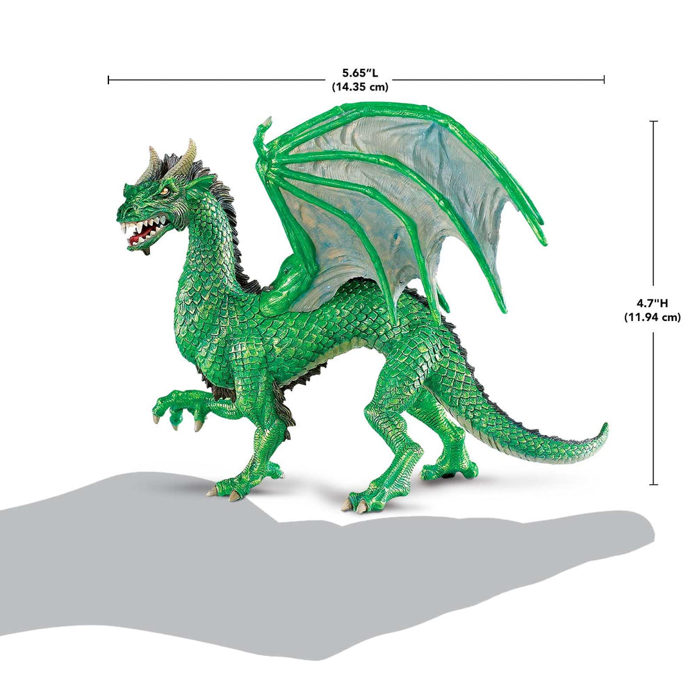 Safari Ltd Forest Dragon figurine wings spread for dynamic display and action.