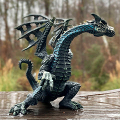 Safari Ltd Ghost Dragon detailing highlights the dark coloring for spooky storytelling.