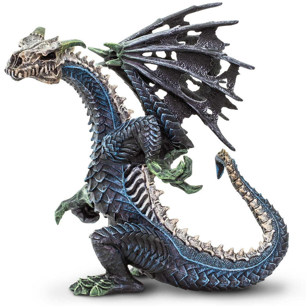 Safari Ltd Ghost Dragon figurine with shadowy coloring inspires imaginative play for kids 4+.