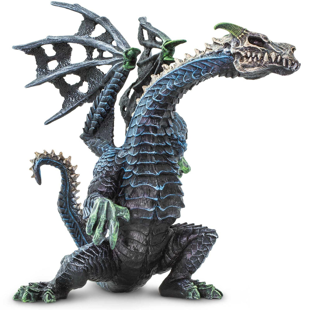 Safari Ltd Ghost Dragon shown on a shelf display for collectors and fans.