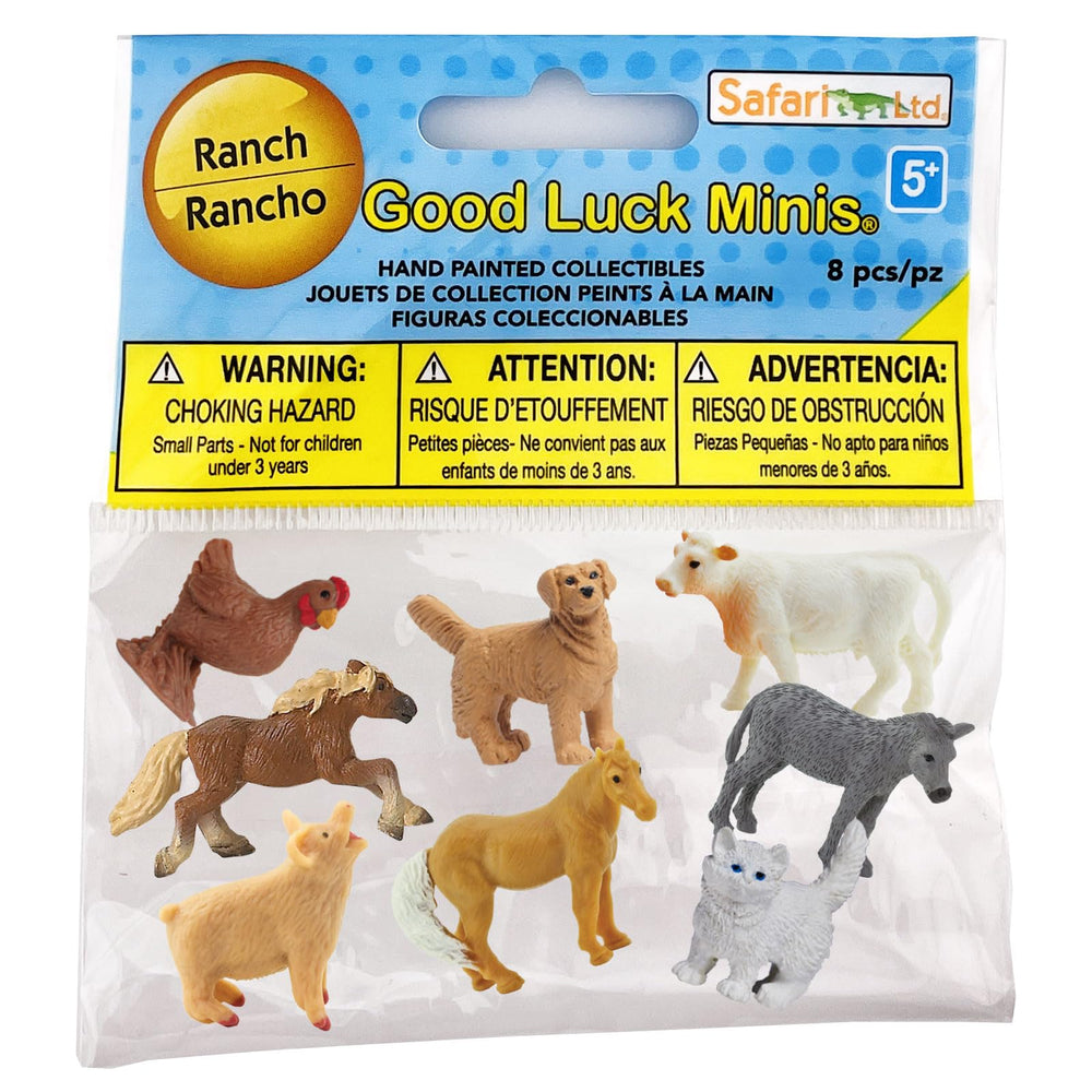 Safari Ltd Good Luck Minis Ranch cow figure for imaginative play and farm scenes