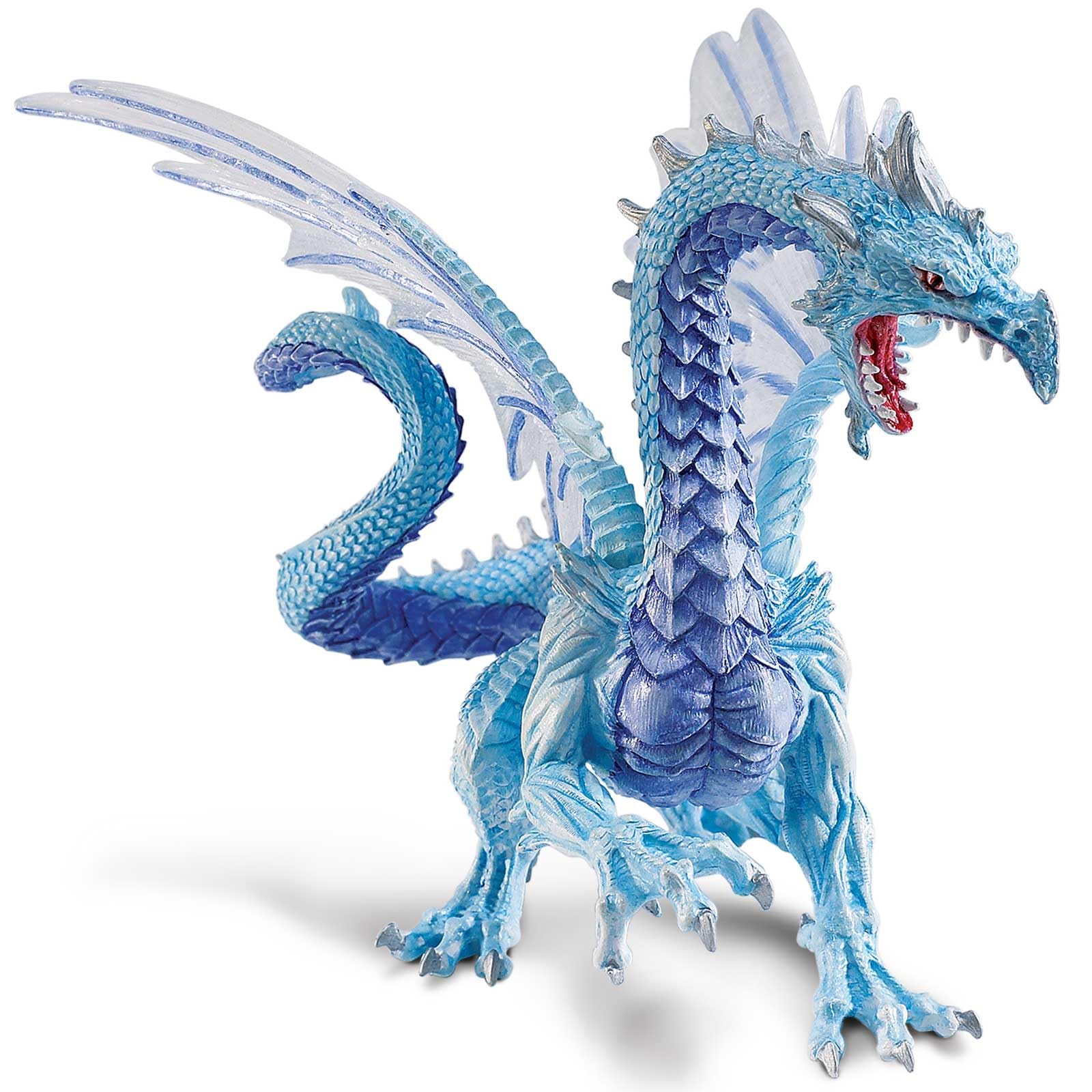 Safari Ltd Ice Dragon hand-painted finish highlights blue-white styling