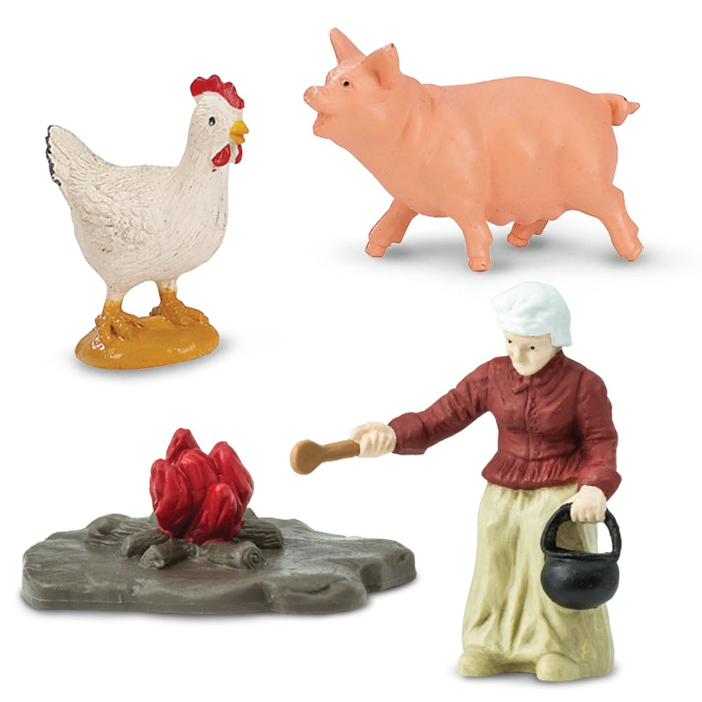 Safari Ltd. Jamestown Settlers TOOB chicken figure for farming scenes.