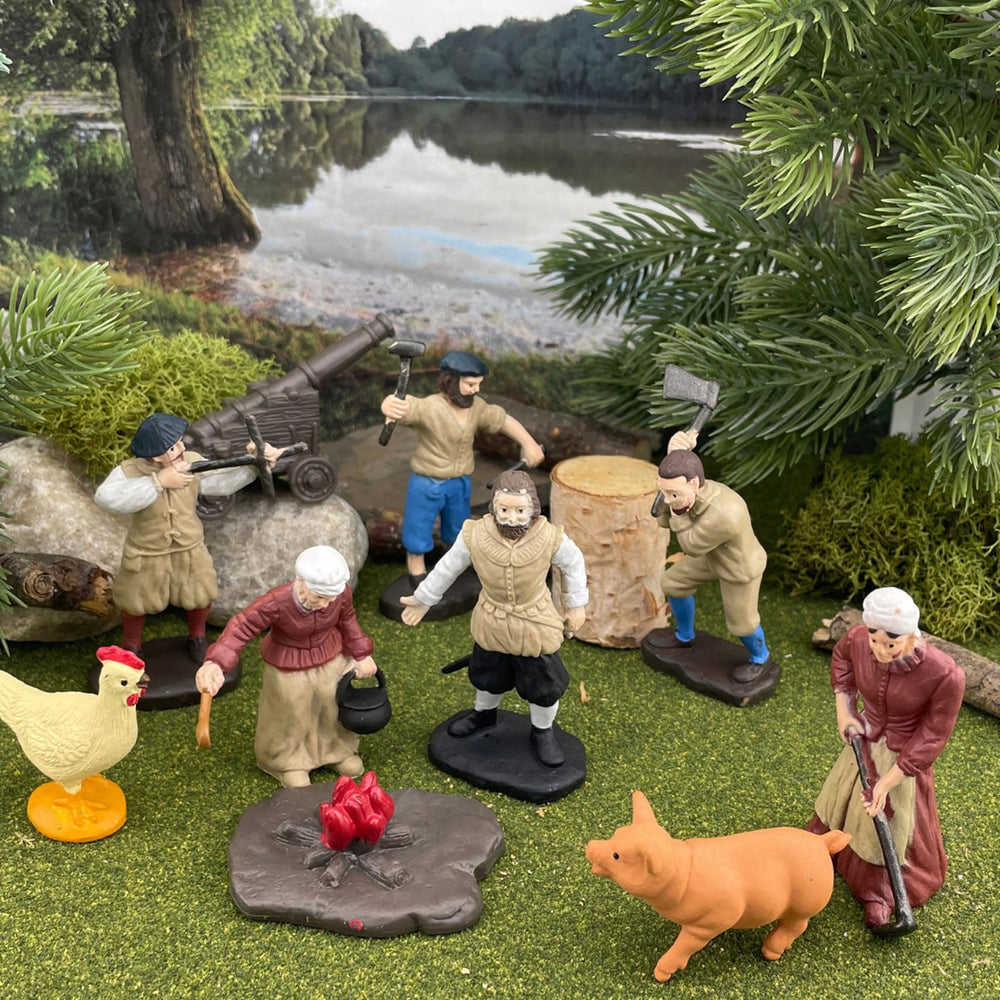 Safari Ltd. Jamestown Settlers TOOB pig figure for colony life scenes.