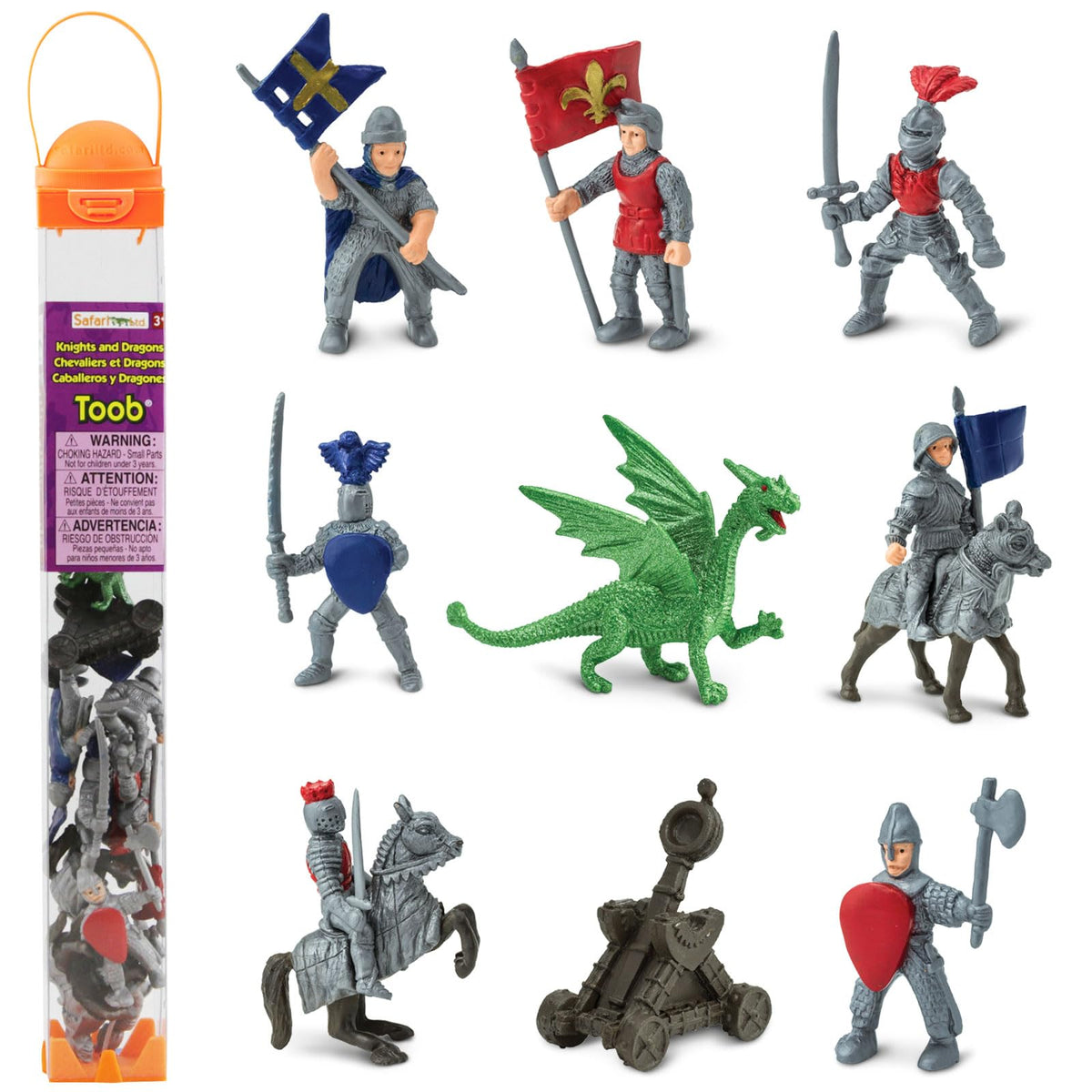 Safari Ltd Knights & Dragons Toob red kingdom knight; ideal for imaginative play