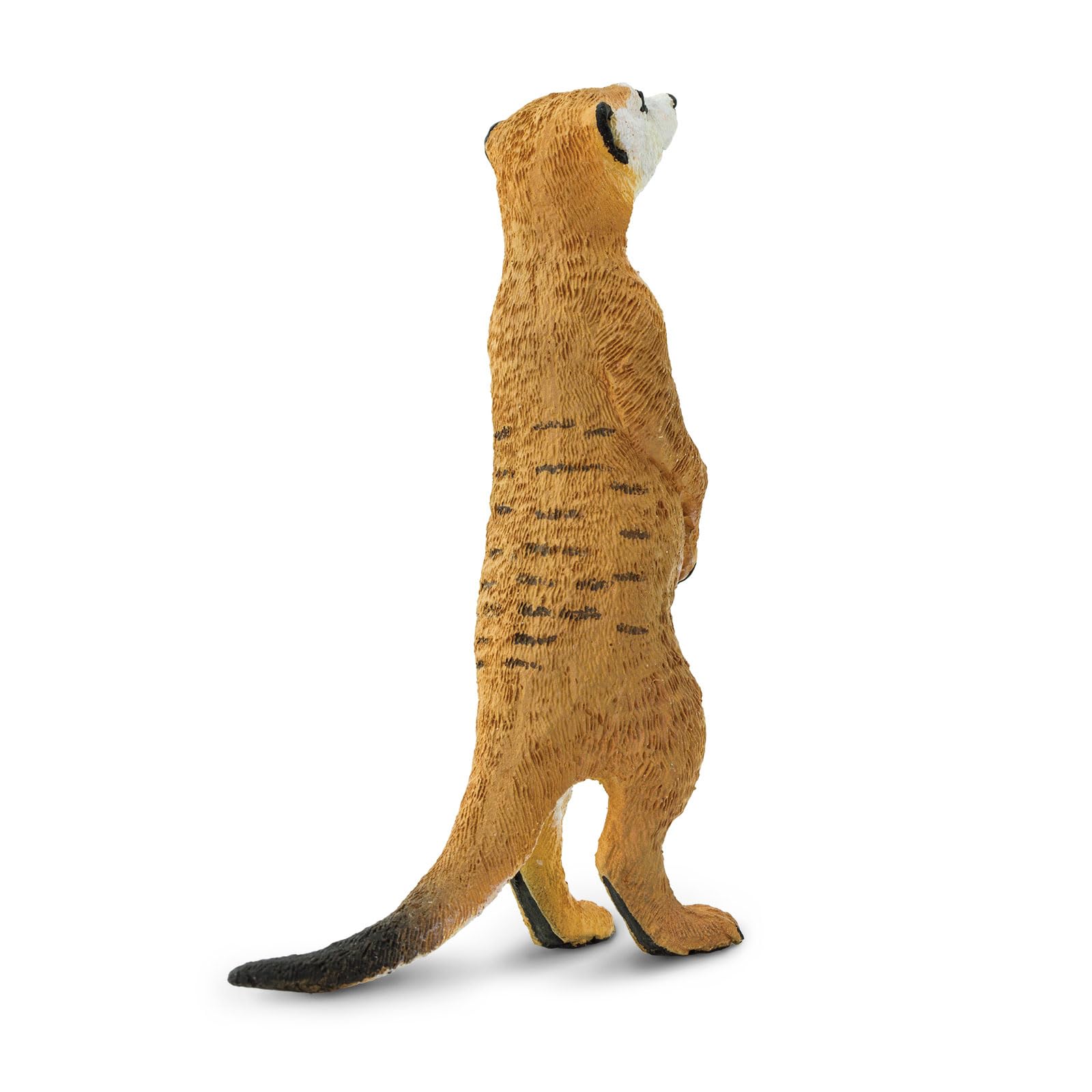 Safari Ltd meerkat figurine detailed texture enhances tactile play and collection appeal.
