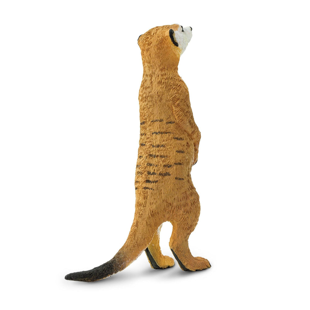 Safari Ltd meerkat figurine detailed texture enhances tactile play and collection appeal.