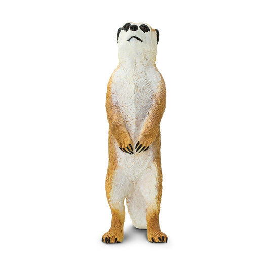 Safari Ltd meerkat figurine side view, compact figure ideal for hands-on learning.