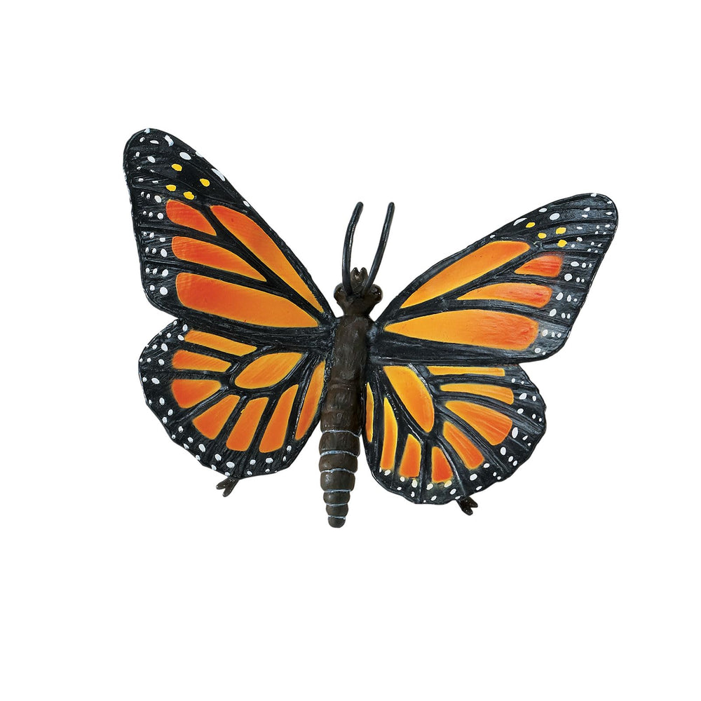 Safari Ltd Monarch Butterfly figurine front view for classroom demonstrations and display.