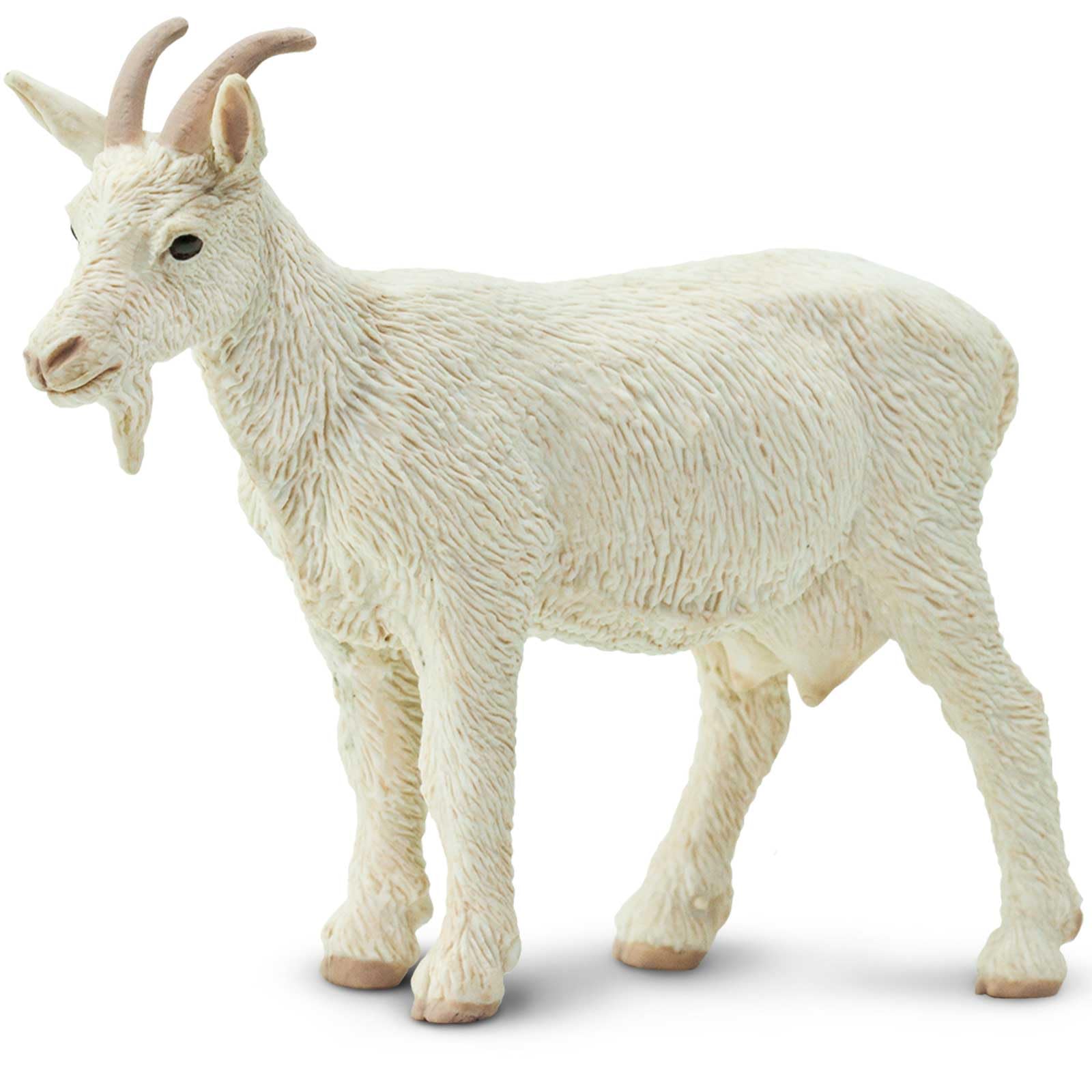 Safari Ltd nanny goat figurine shown with lifelike texture for imaginative farm play