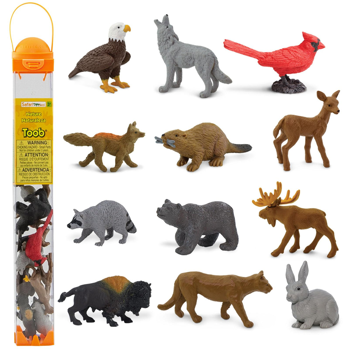 Safari Ltd Nature TOOB rabbit figurine for imaginative wildlife play and exploration.