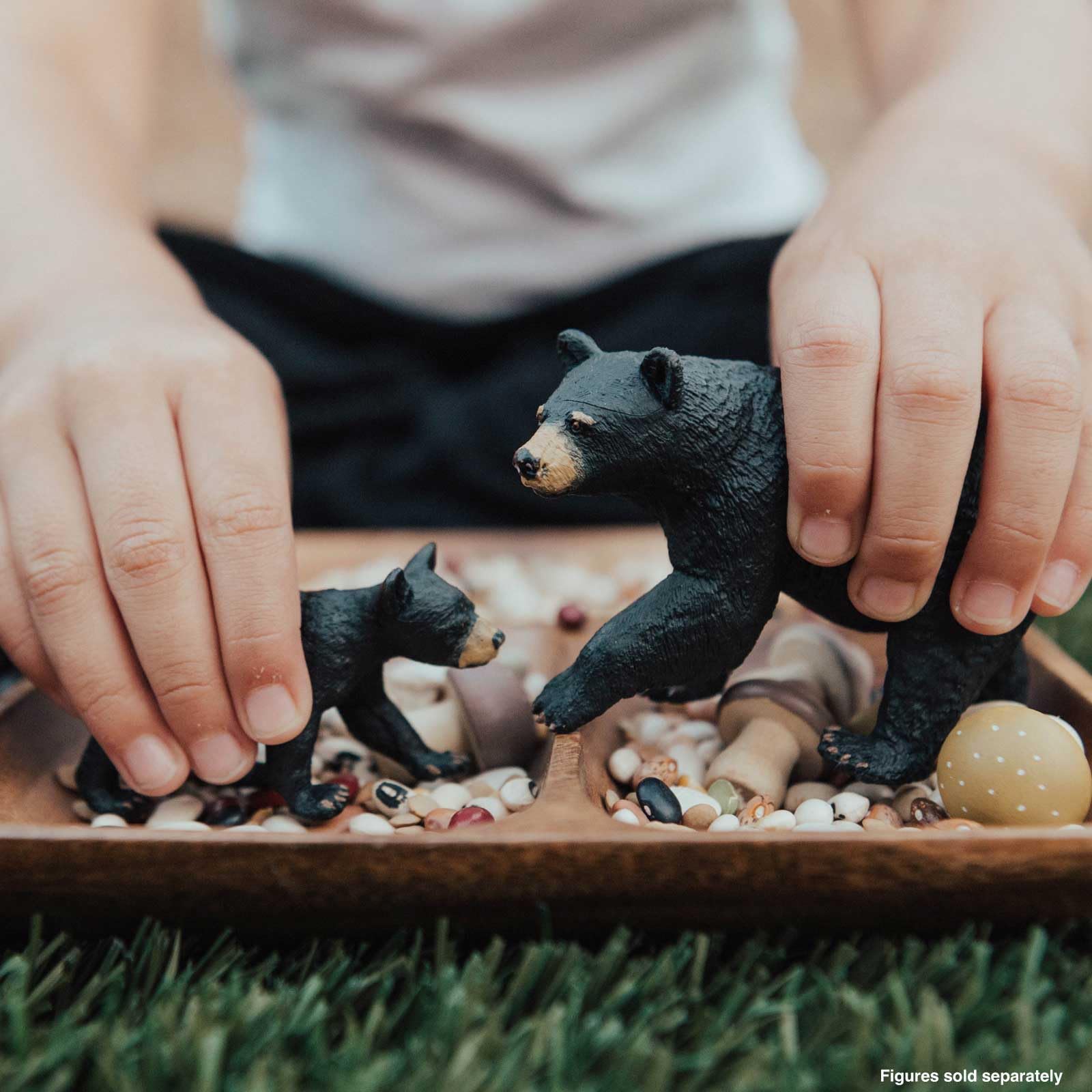 Safari Ltd. North American Black Bear figurine side view shows accurate proportions for storytelling.