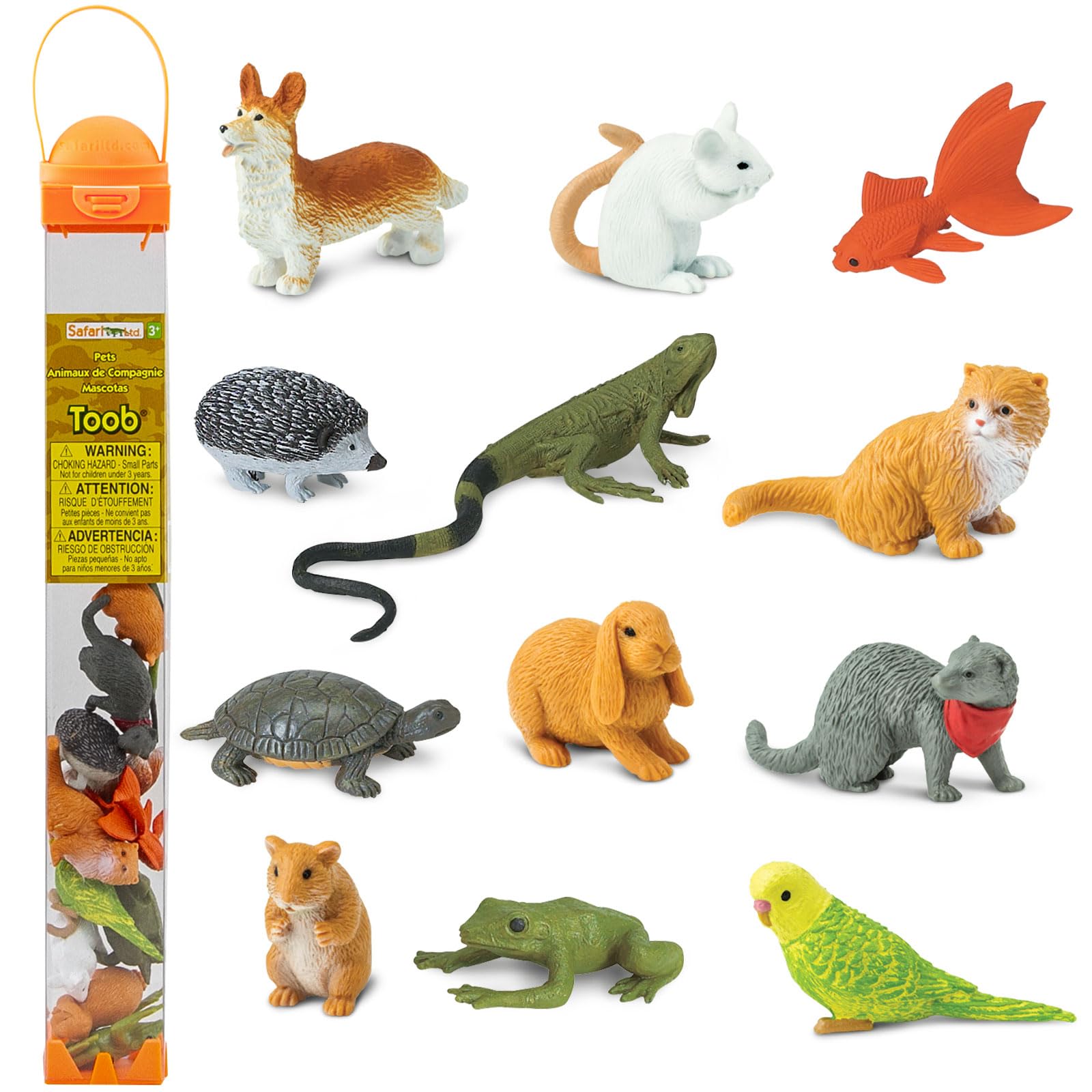 Safari Ltd. Pets Toob iguana figurine enhances imaginative play and early learning.