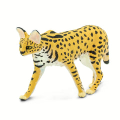 Safari Ltd. Serval ears detail highlights large ears for accurate wildlife study.