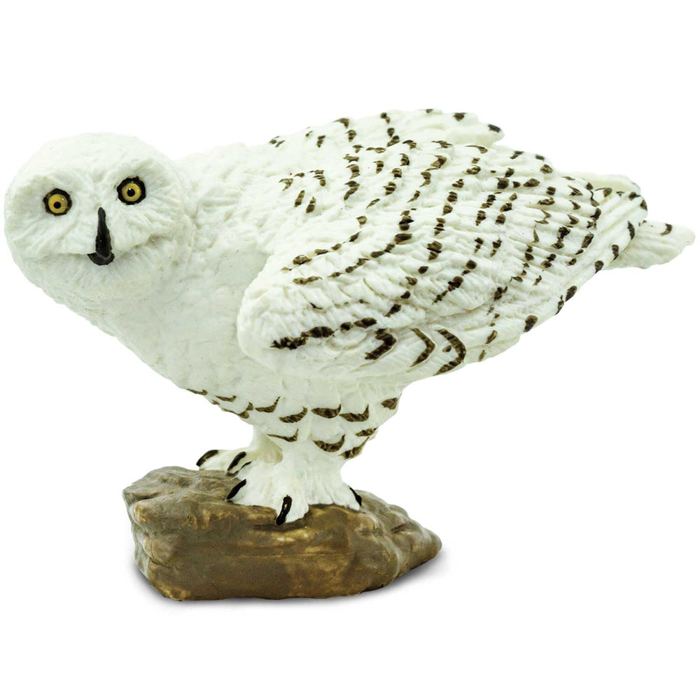 Safari Ltd Snowy Owl figurine detailed-sculpt close-up shows lifelike plumage for imaginative play