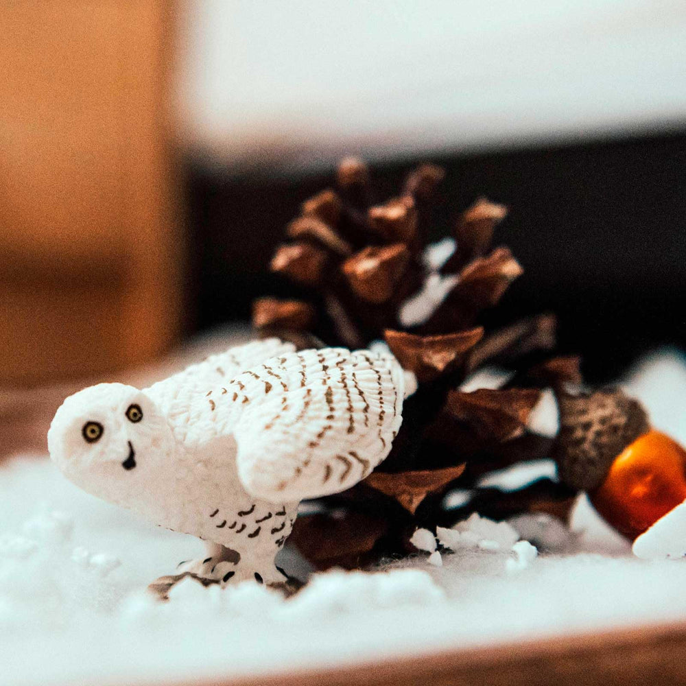 Safari Ltd Snowy Owl figurine educational play for biodiversity-inspired storytelling