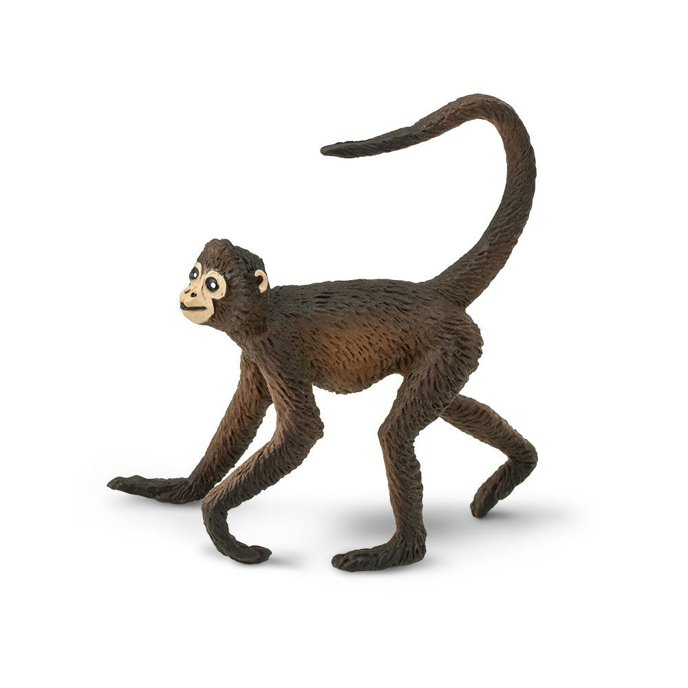 Safari Ltd Spider Monkey figurine swinging in rainforest setting, ideal for imaginative play