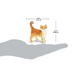 Safari Ltd Tabby Cat Figurine shows detailed striped pattern for pattern recognition.