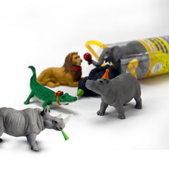 Safari Ltd TOOB lion figure adds regal charm to party scenes.