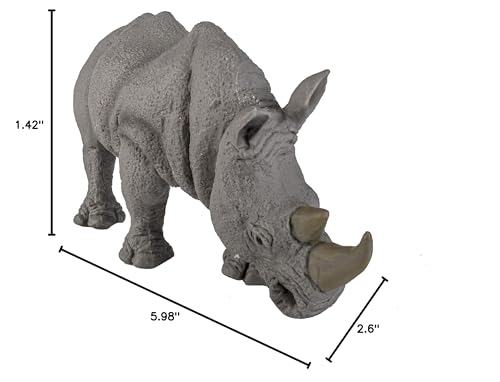 Safari Ltd white rhino figurine packaged safely for gifting and storage.