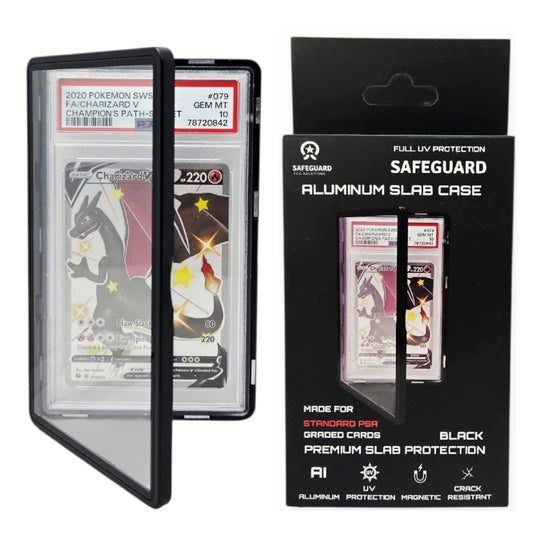 Safeguard TCG metal case side profile—sturdy aluminum frame for durability