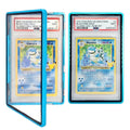 Safeguard TCG Solutions blue metal PSA slab bumper case protects graded cards.