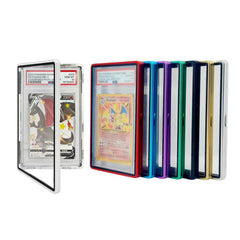 Safeguard TCG Solutions metal PSA slab bumper case front view, UV resistant protection for graded cards.