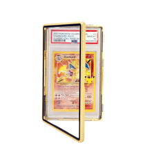 Safeguard TCG Solutions magnetic connection demonstrates strong, secure display for PSA slabs.