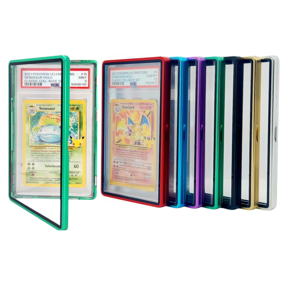 Safeguard TCG green stackable case illustrating modular display design