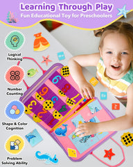 SaFeli Busy Board pink mermaid theme appealing for toddler girls' gifts.