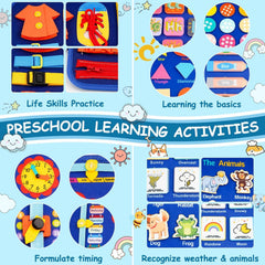 SaFeli Busy Board includes shoelaces for dexterity and focus.
