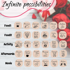 Safoezy couples decision dice game pack shows playful date ideas.