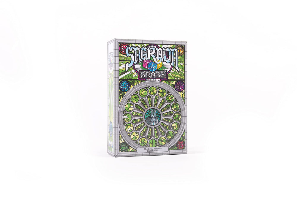 Floodgate Games Sagrada: Glory Expansion dice focus enhances strategic placement.
