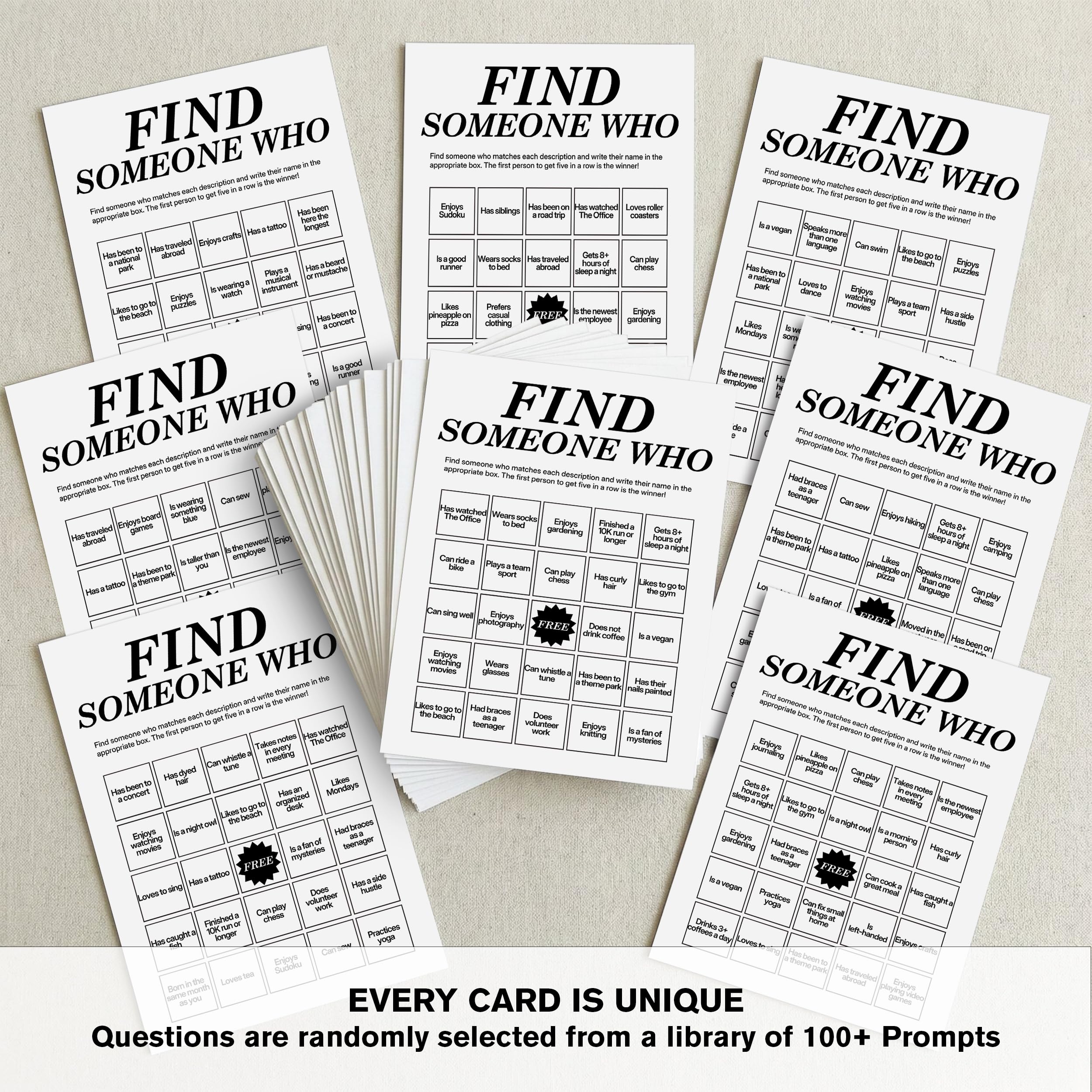 Sahjzk 5x7 cardstock provides durable, easy-to-handle game sheets