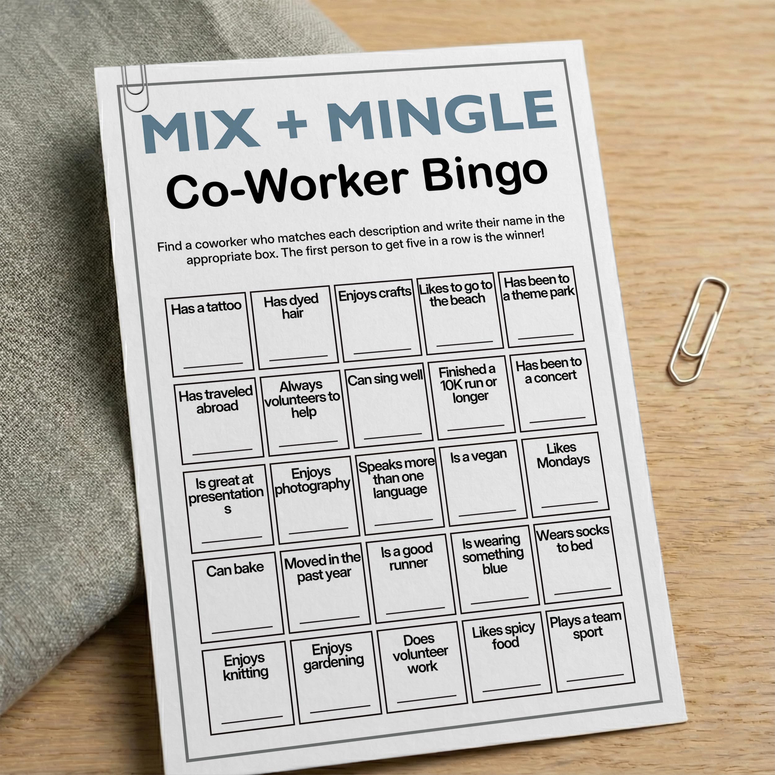 Sahjzk bingo 5x7 durable cardstock for easy writing.