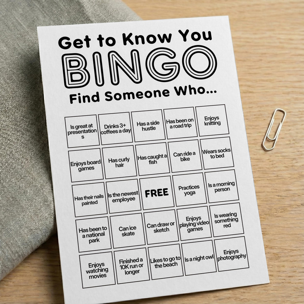 Sahjzk Icebreaker bingo image for smooth introductions in meetings.