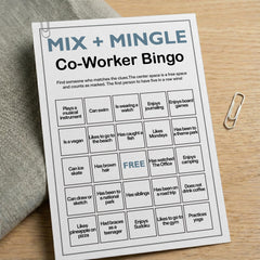 Sahjzk adult ice-breaker bingo used in meetings to boost engagement.