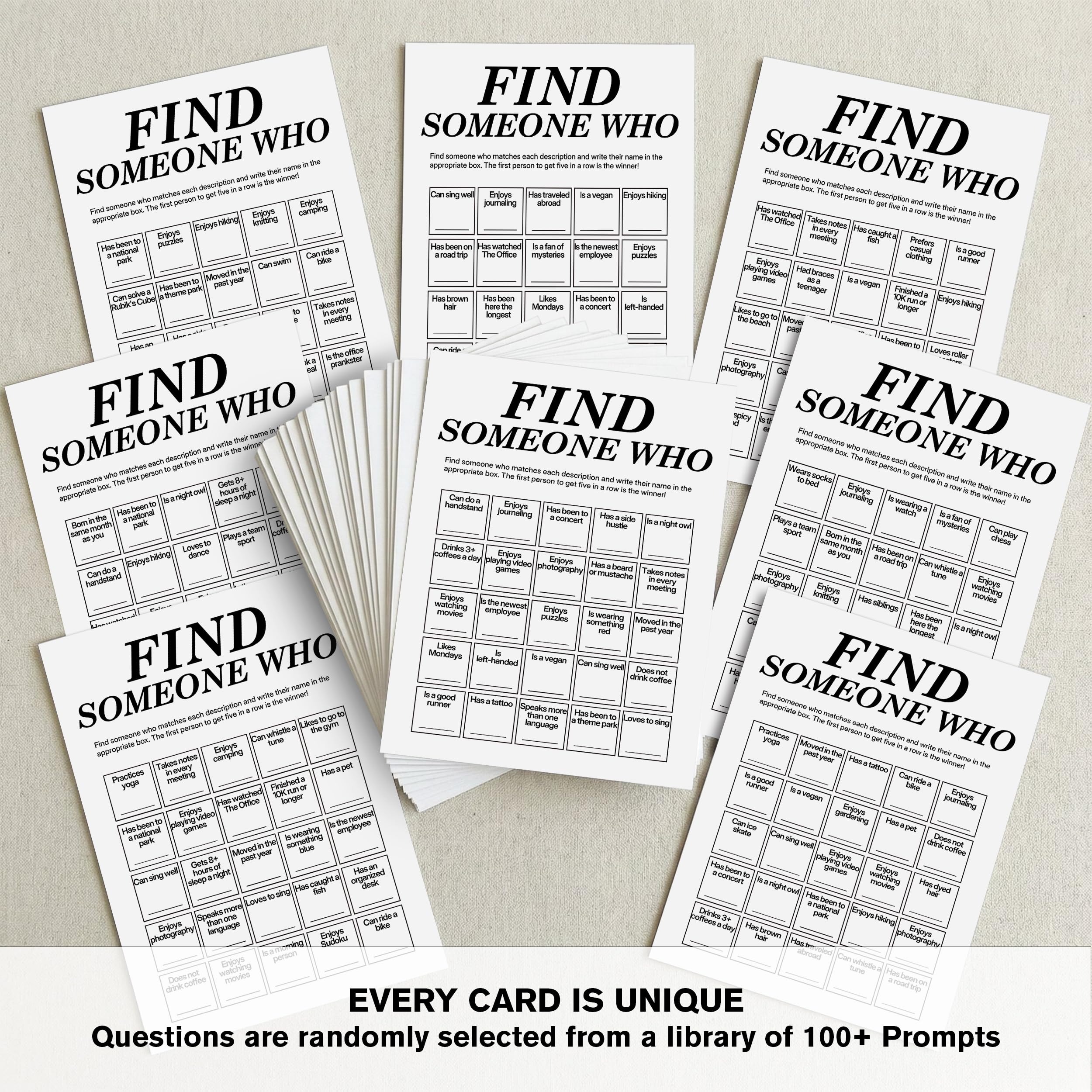 Sahjzk Office Bingo boosts connection and authentic conversations