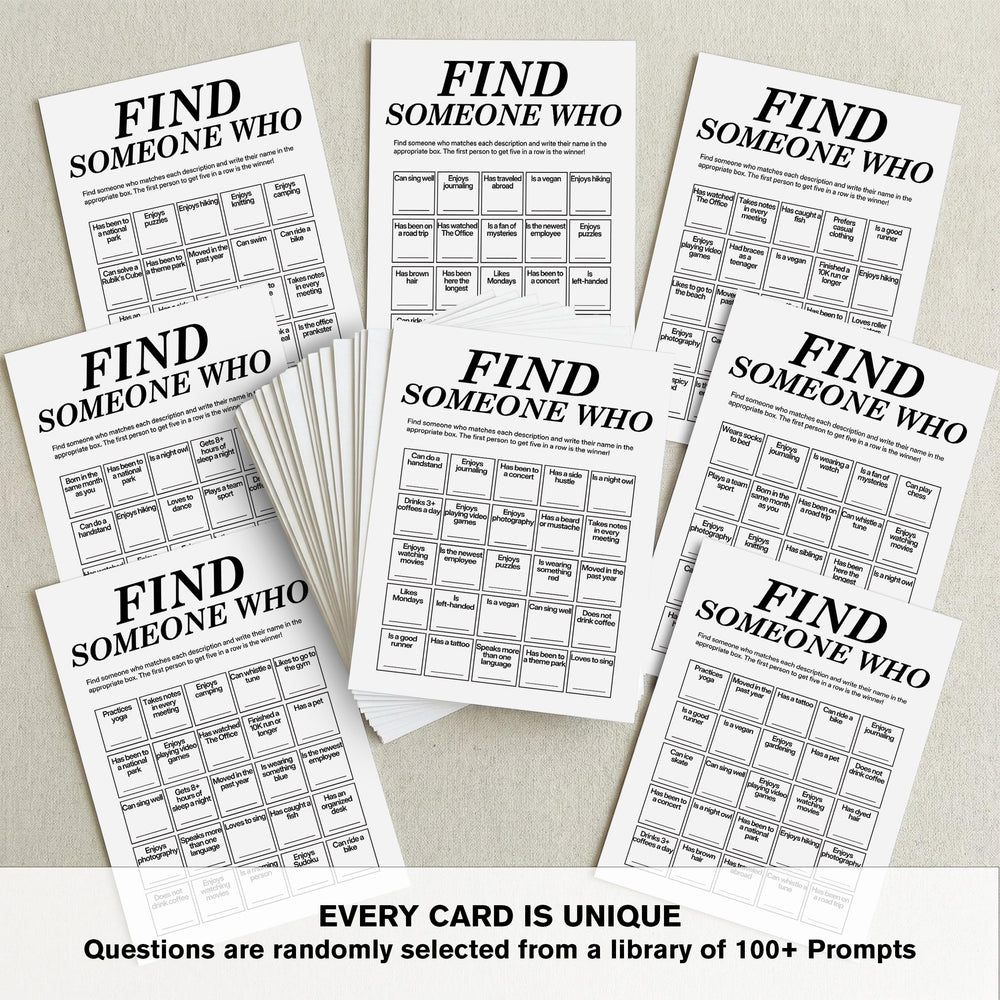 Sahjzk Office Bingo boosts connection and authentic conversations