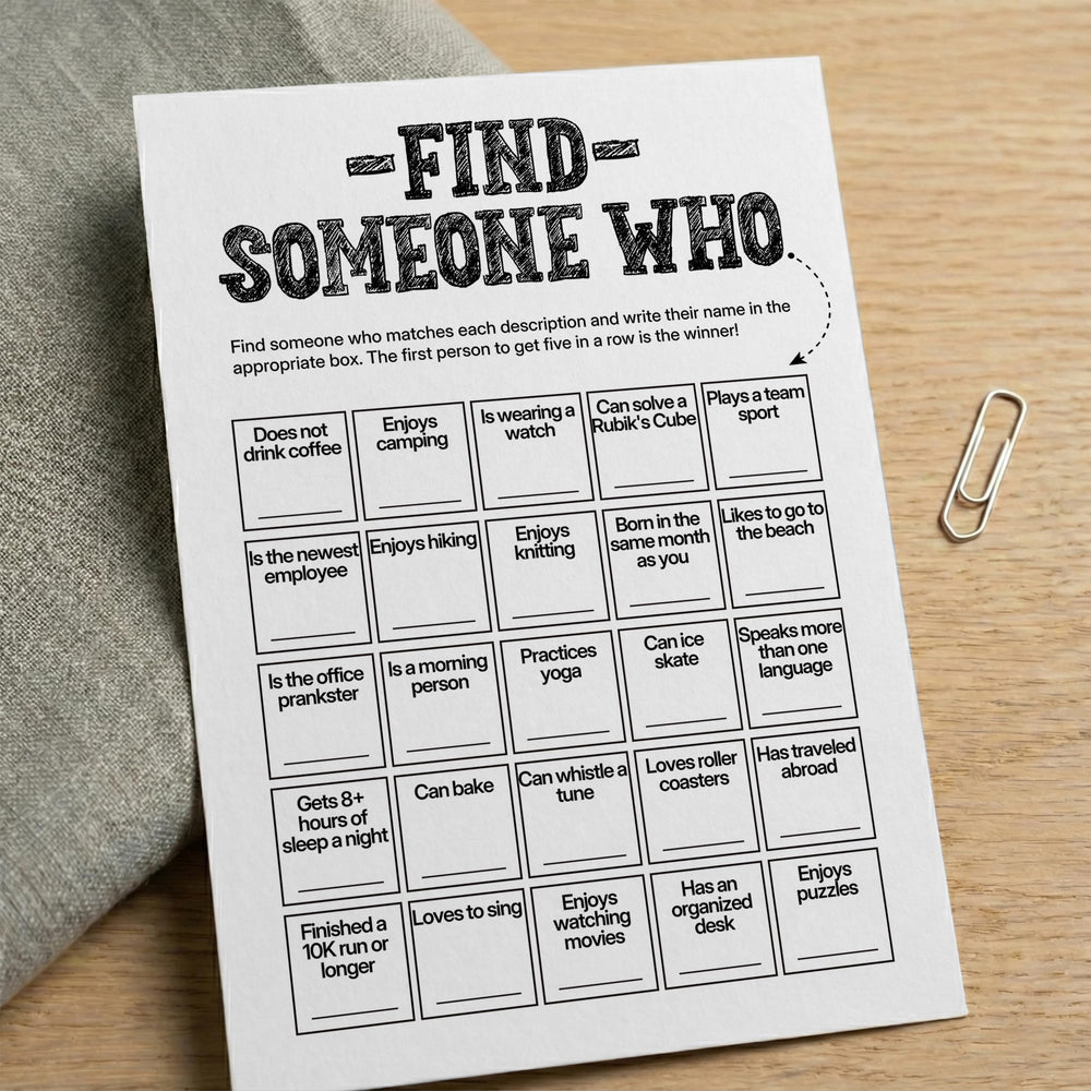 Sahjzk Office Bingo Cards in 5x7 thick cardstock, easy to write on