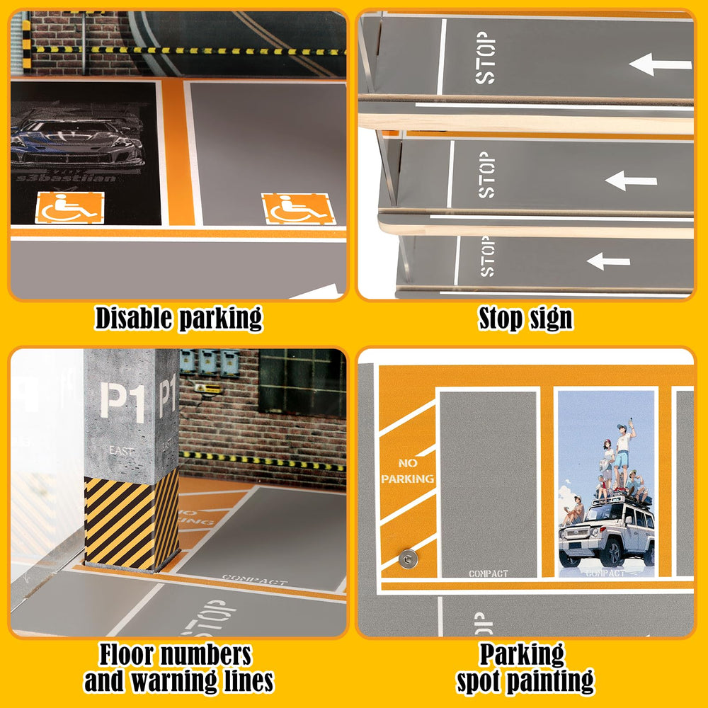 Saichotoy four-level display emphasizes organized 1:64 scale parking.
