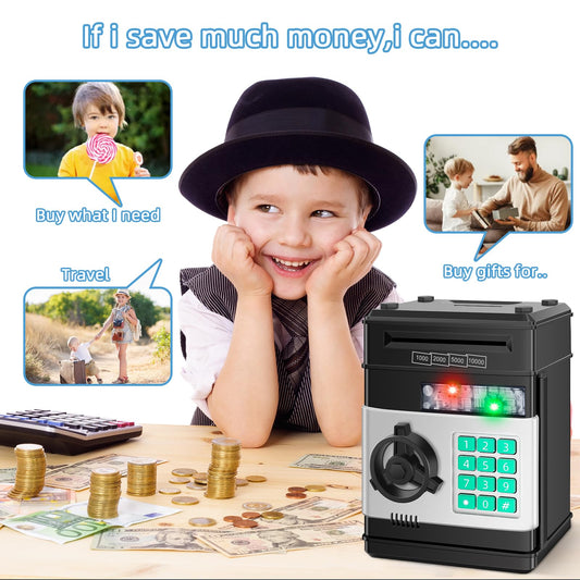 Saidrip Piggy Bank coin slot up-close for easy cash deposits by children.