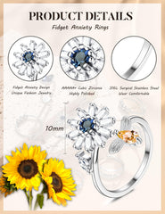 Sailimue Anxiety Ring rotating band for silent spins