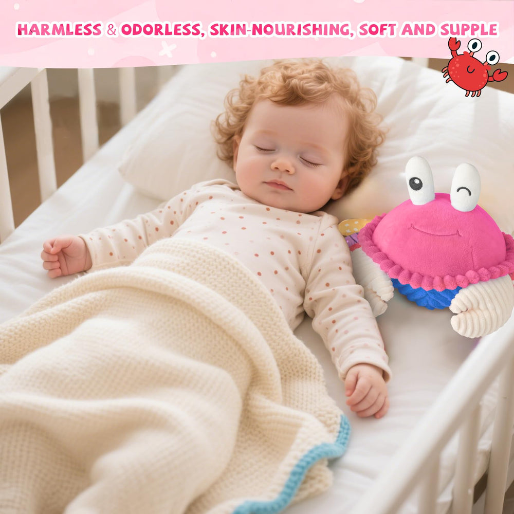 SAIMAND pink crawling crab plush offers ultra-soft cuddling for comforting moments.