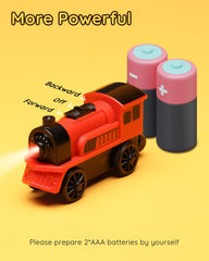 SainSmart Jr magnetic connection keeps trains securely linked.