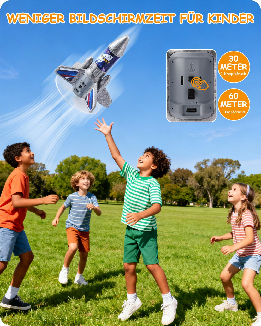 SainSmart Jr rocket launcher 200 ft flight mode for open area fun