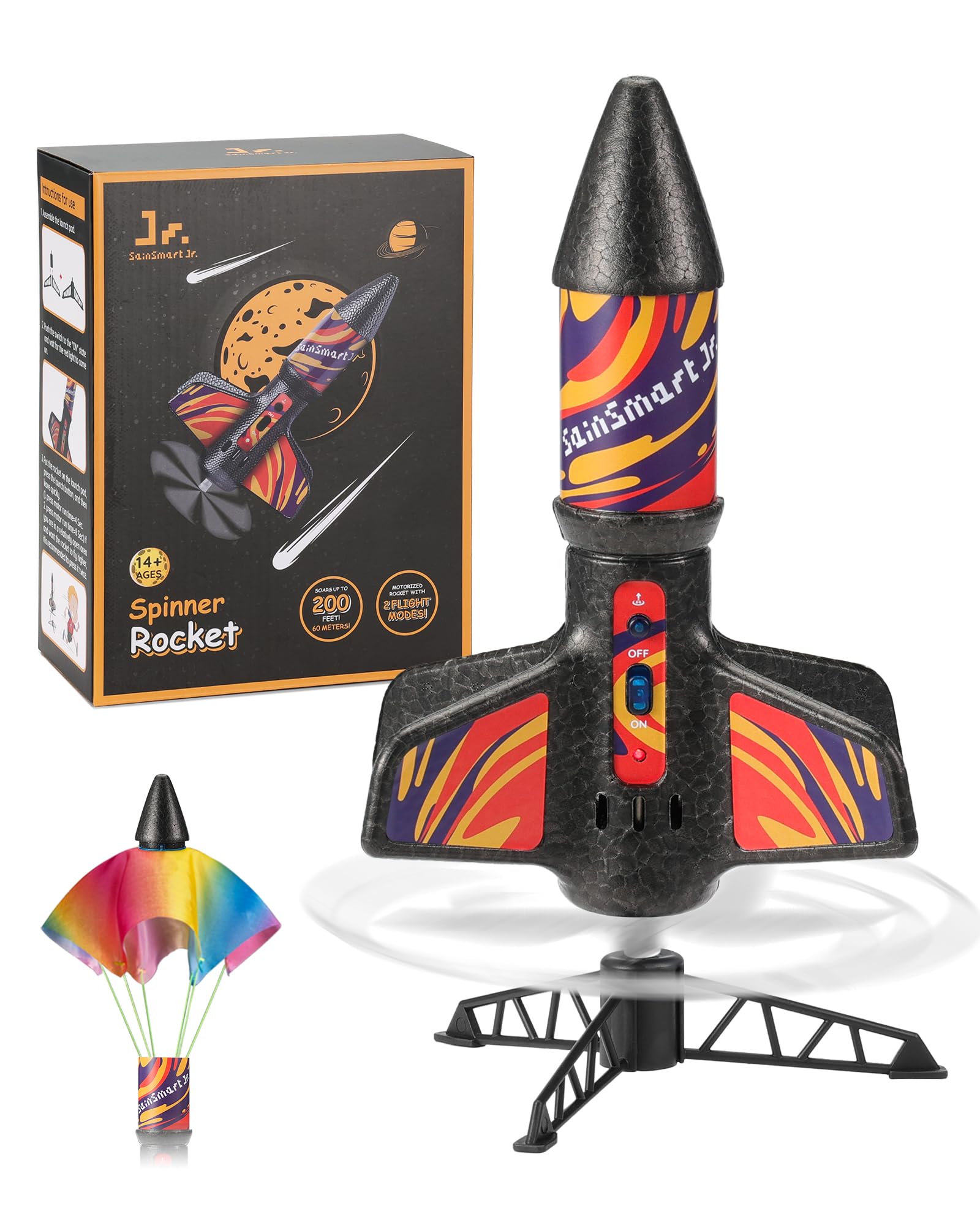 SainSmart Jr rocket launcher front view for backyard launches and STEM exploration