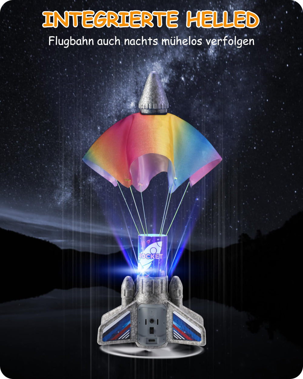 SainSmart Jr rocket launcher parachute deploy for safe landings